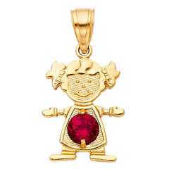 10KT GIRL JULY CHARM FOR MOM