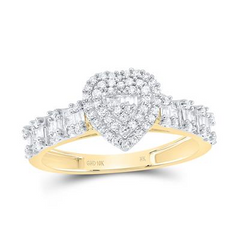 1/2CTW-NAT DIA NK FASHION HEART LADIES RING