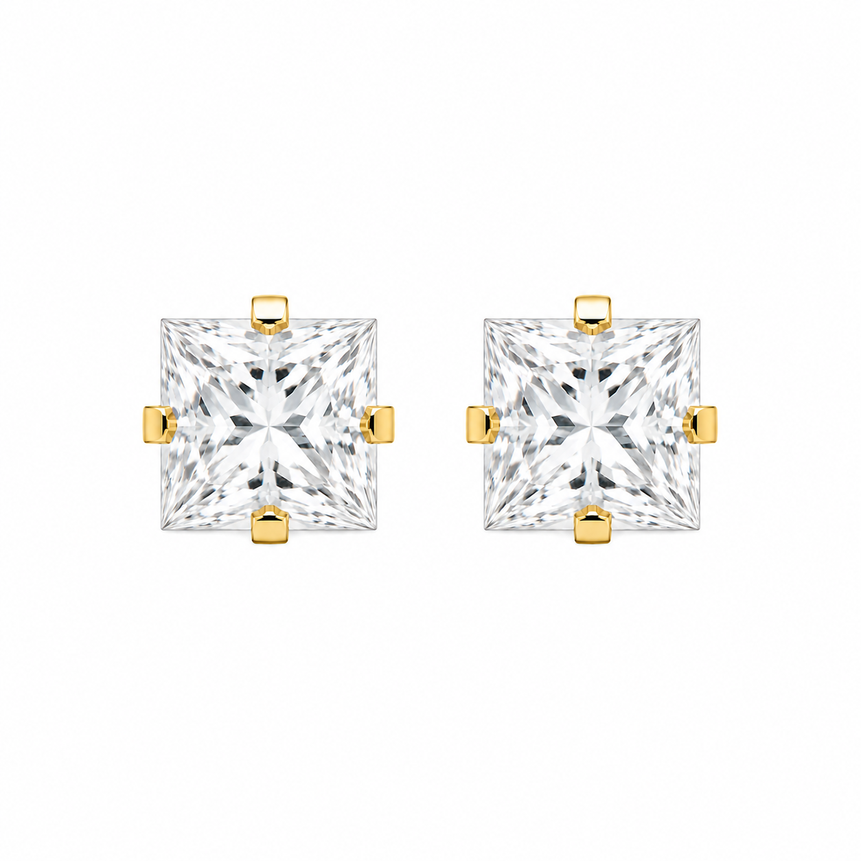 Gold Stud Earrings Broquele