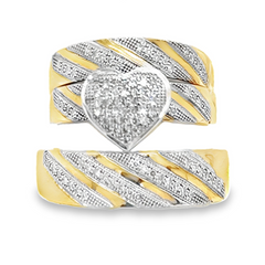 Diamond Wedding Trio Set