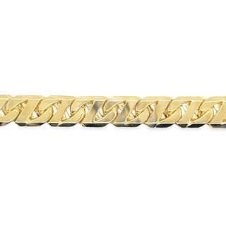 10KT YELLOW GOLD FANCY LINK BRACELET 8.25IN