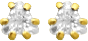 10KT Yellow Gold Black Stud Earrings