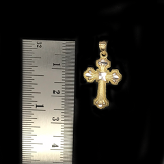 Cruz de de Oro 10KT/10KT Gold Cross Pendant