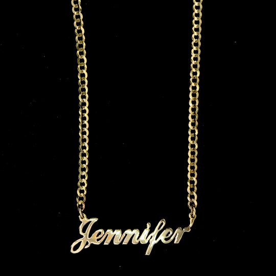 Personalized Name Necklace in 10KT Gold/Cadena de Oro 10KT Personalizada con Nombre