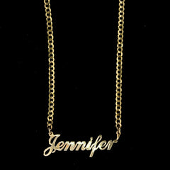 Personalized Name Necklace in 10KT Gold/Cadena de Oro 10KT Personalizada con Nombre