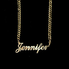Personalized Name Necklace in 10KT Gold/Cadena de Oro 10KT Personalizada con Nombre