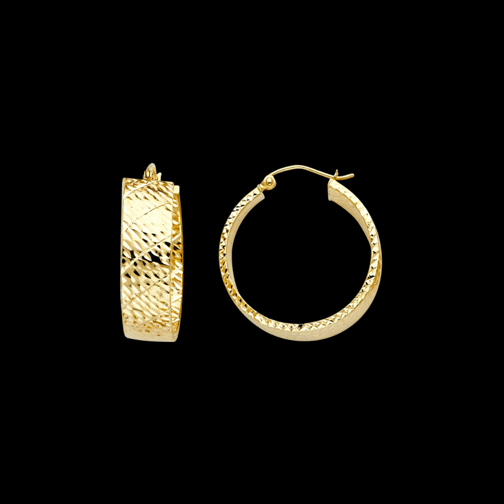 Arracadas De De Oro 14KT / 14KT Gold Hoop Earrings