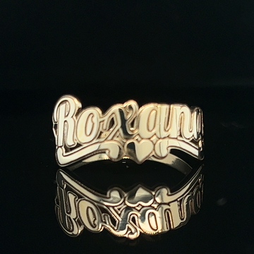 Anillo con Nombre Para Mujer De Oro 10KT/Women's Custom Name Ring in 10KT