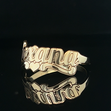 Anillo con Nombre Para Mujer De Oro 10KT/Women's Custom Name Ring in 10KT