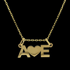 10KT Gold Initials Pendant for Her